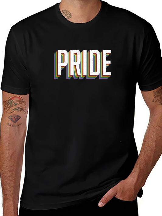 Pride Rainbow Graphic Tee - Black LGBTQ Shirt