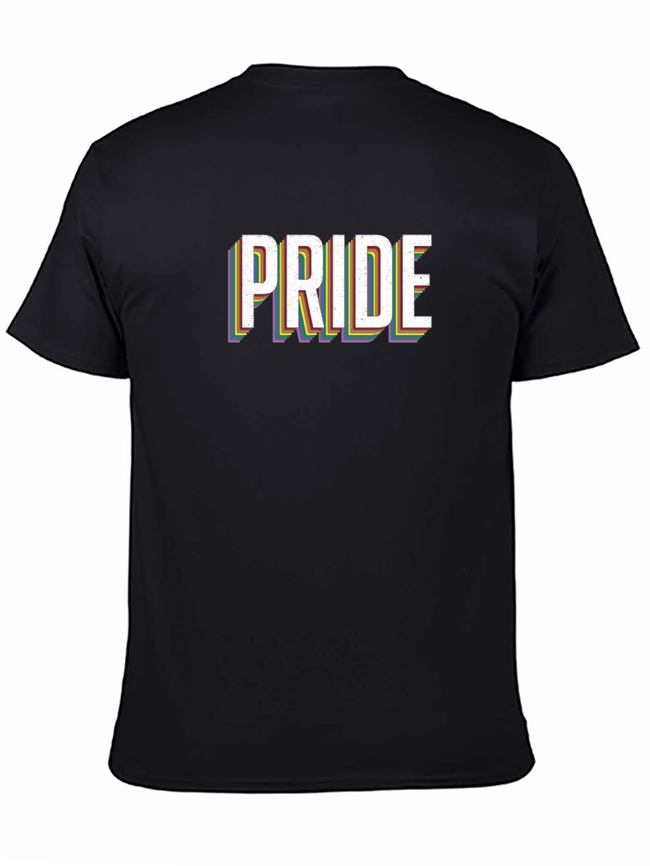 Pride Rainbow Graphic Tee - Black LGBTQ Shirt
