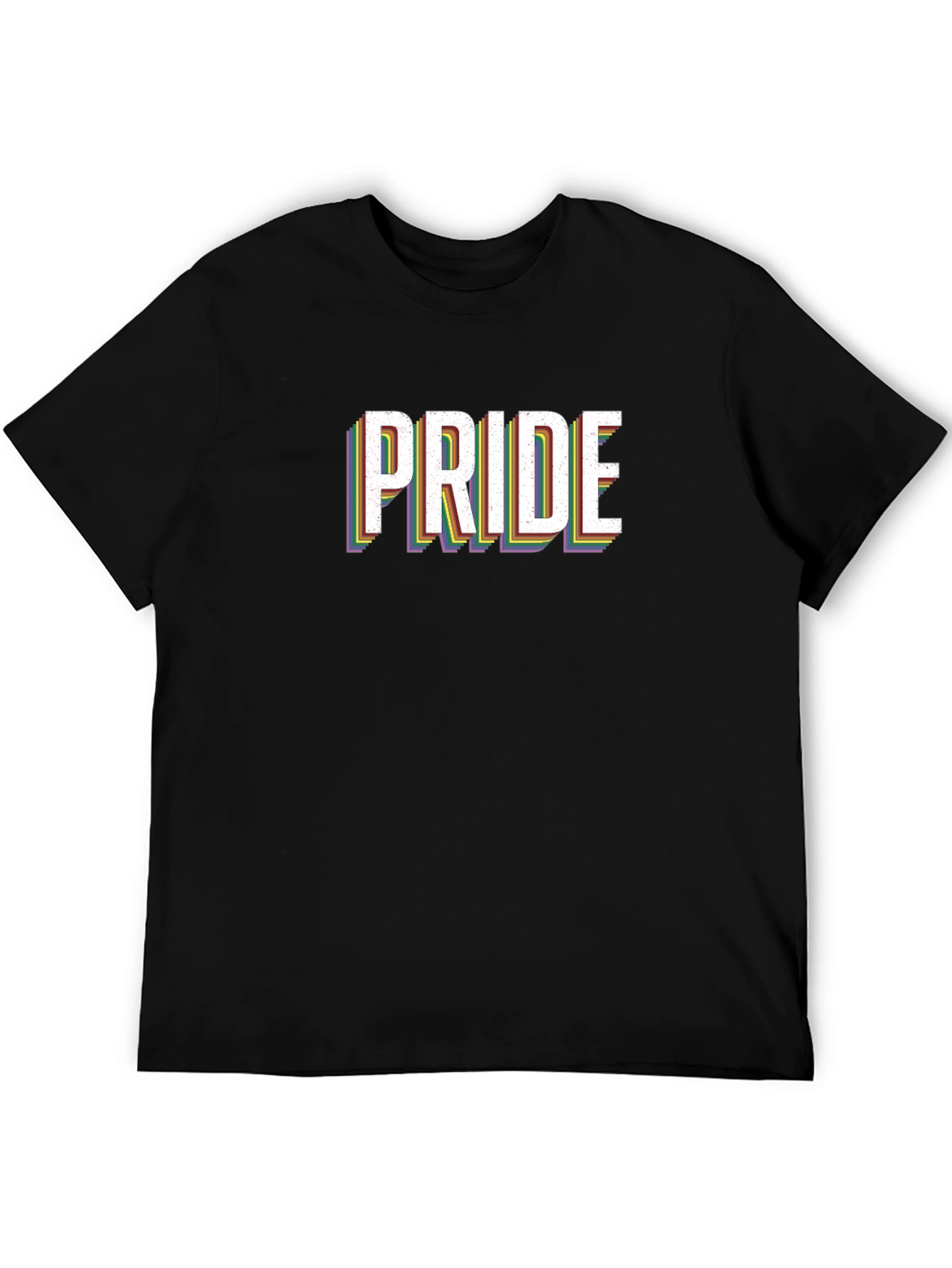 Pride Rainbow Graphic Tee - Black LGBTQ Shirt