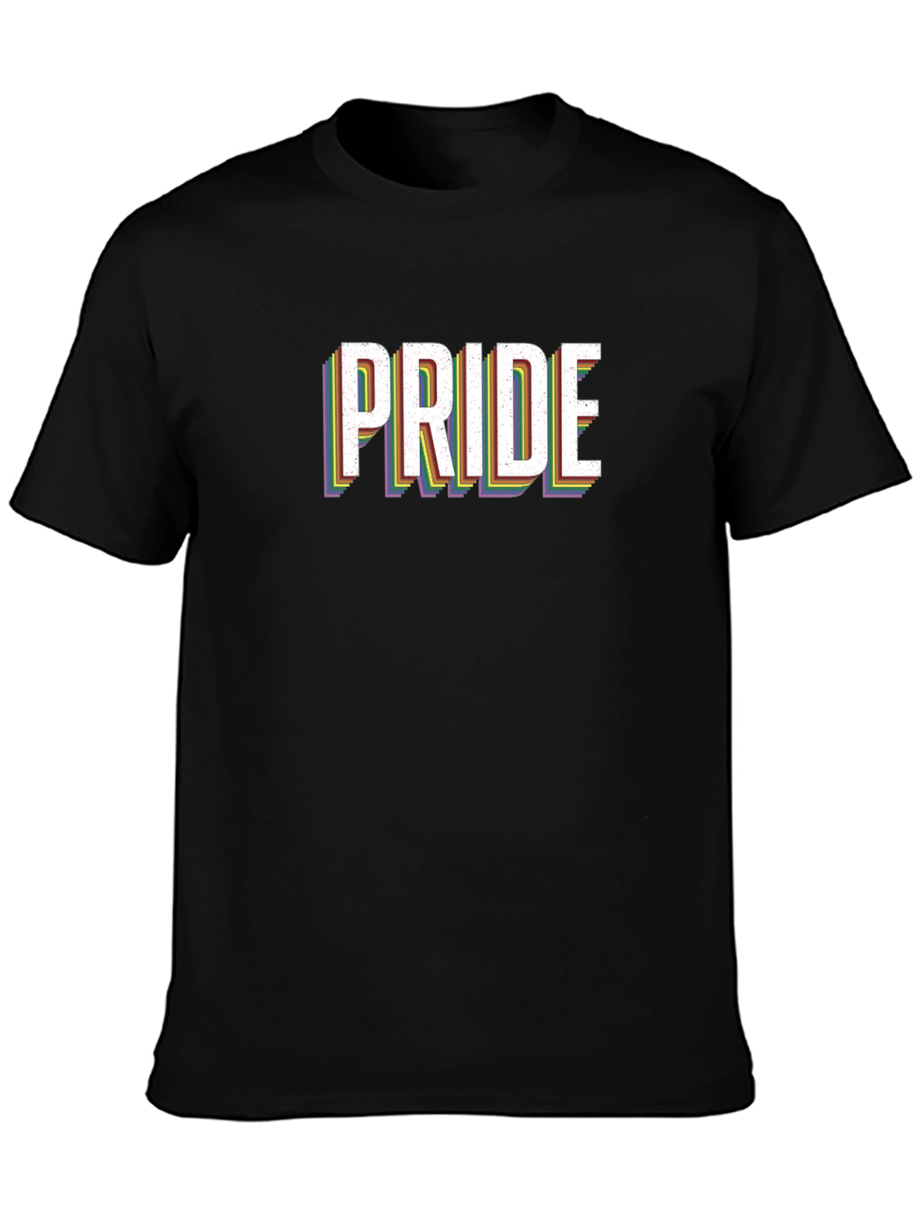 Pride Rainbow Graphic Tee - Black LGBTQ Shirt