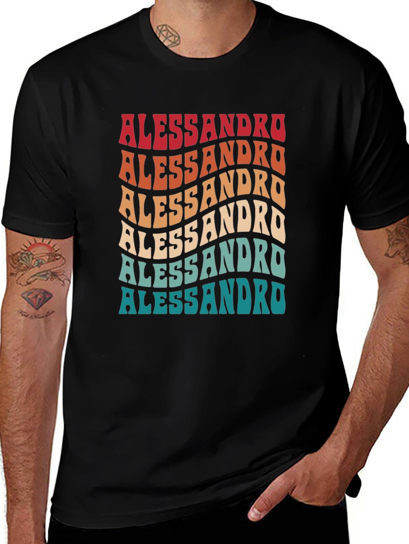 Retro Alessandro Name Tee - Cool Personalized Gift!