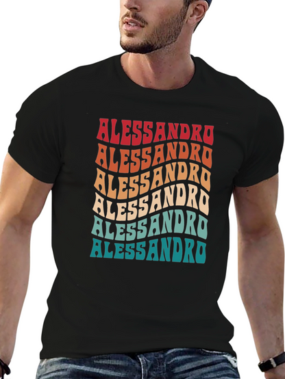 Retro Alessandro Name Tee - Cool Personalized Gift!