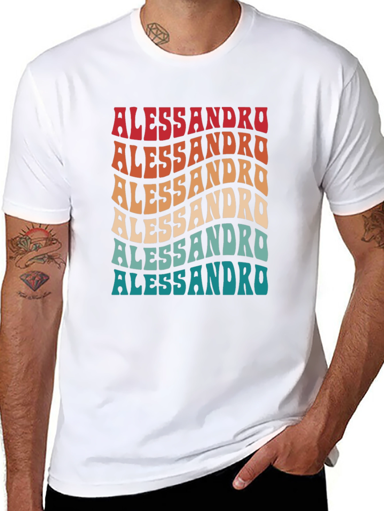 Retro Alessandro Name Tee - Cool Personalized Gift!