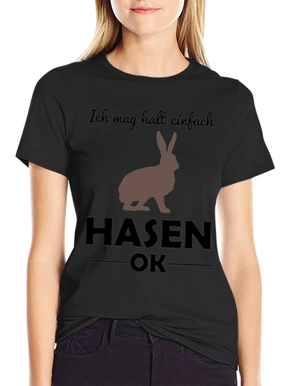 Ich Mag Hasen OK T-Shirt - Funny Rabbit Tee
