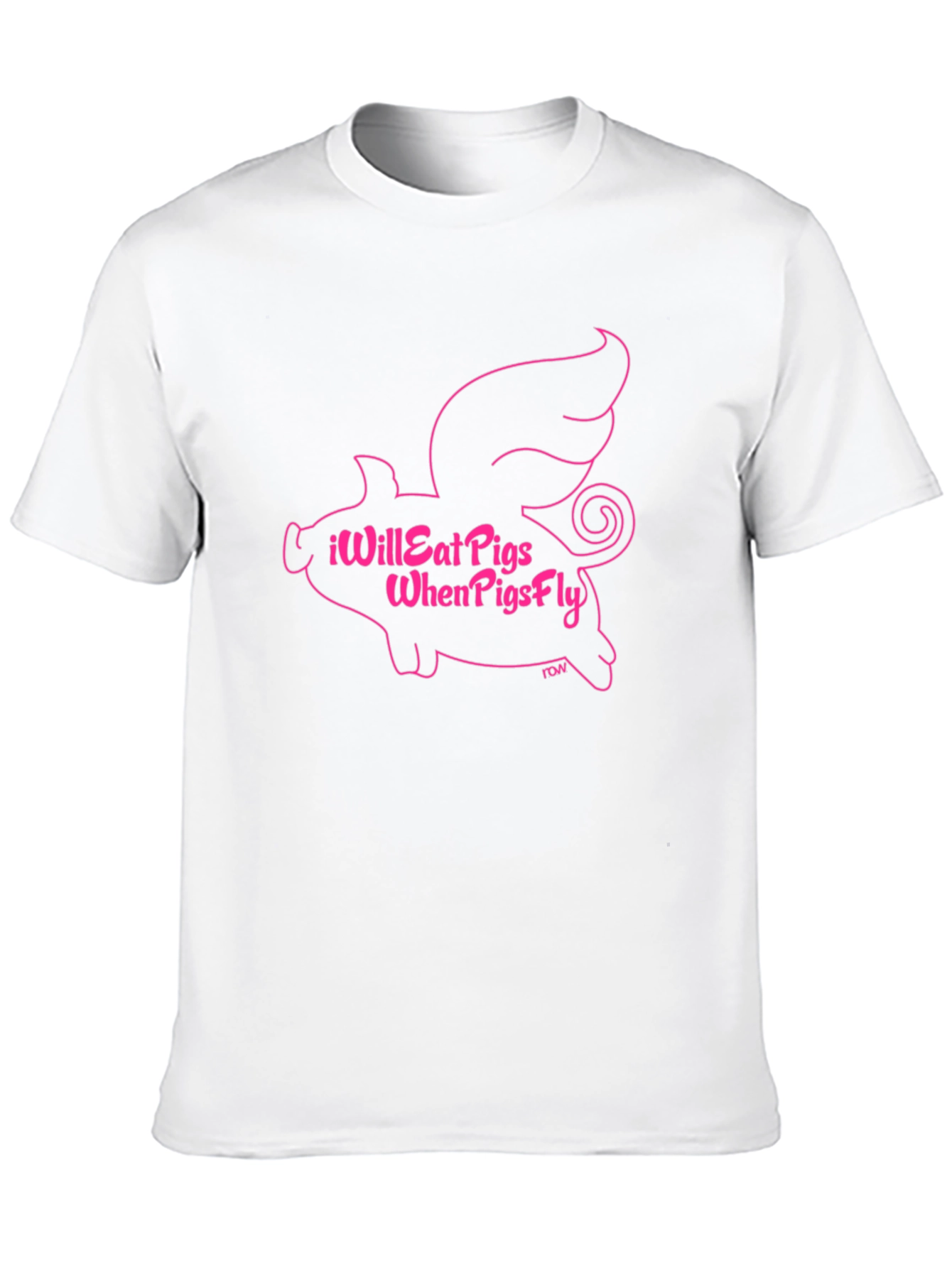 I Will Eat Pigs When Pigs Fly Black T-Shirt