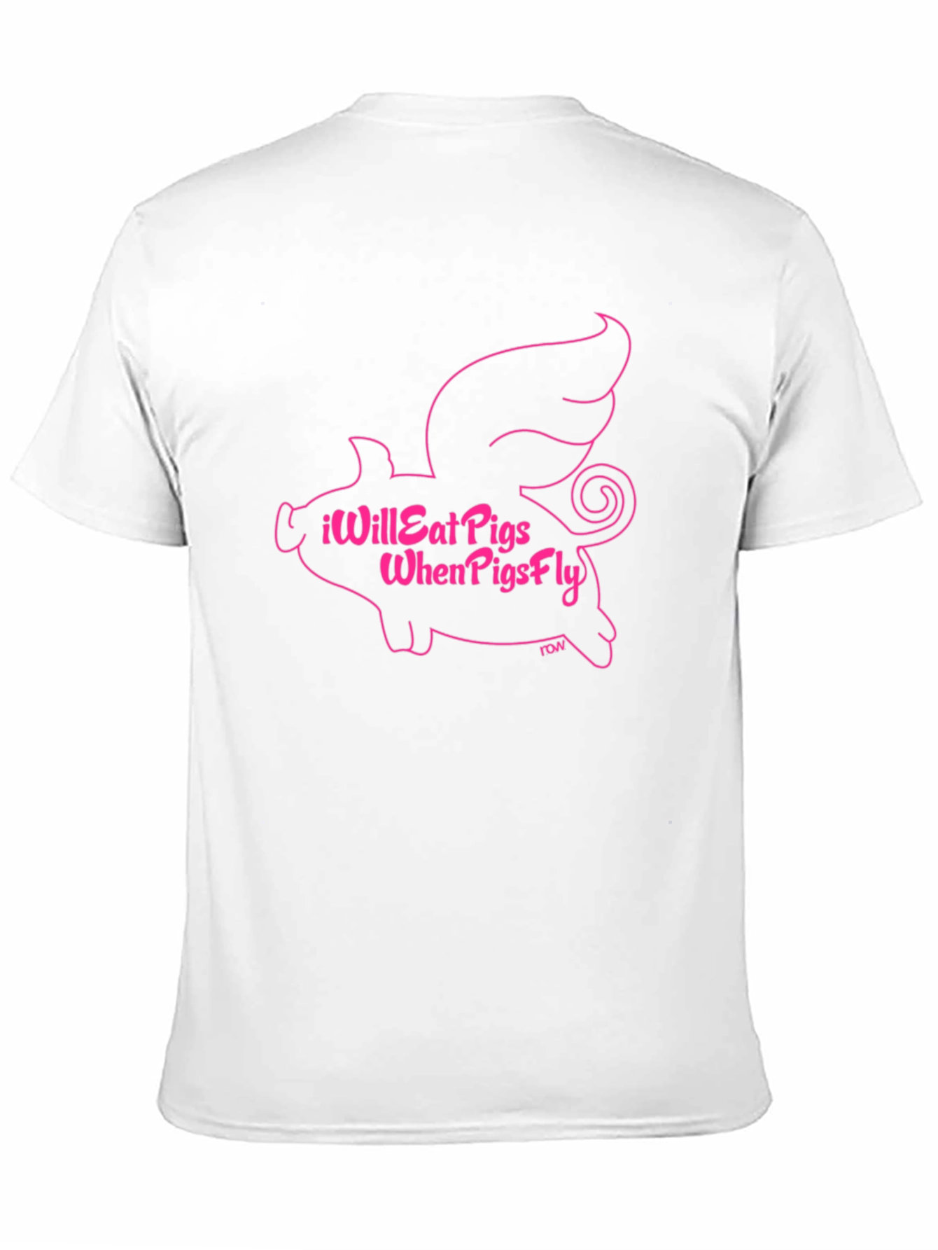 I Will Eat Pigs When Pigs Fly Black T-Shirt