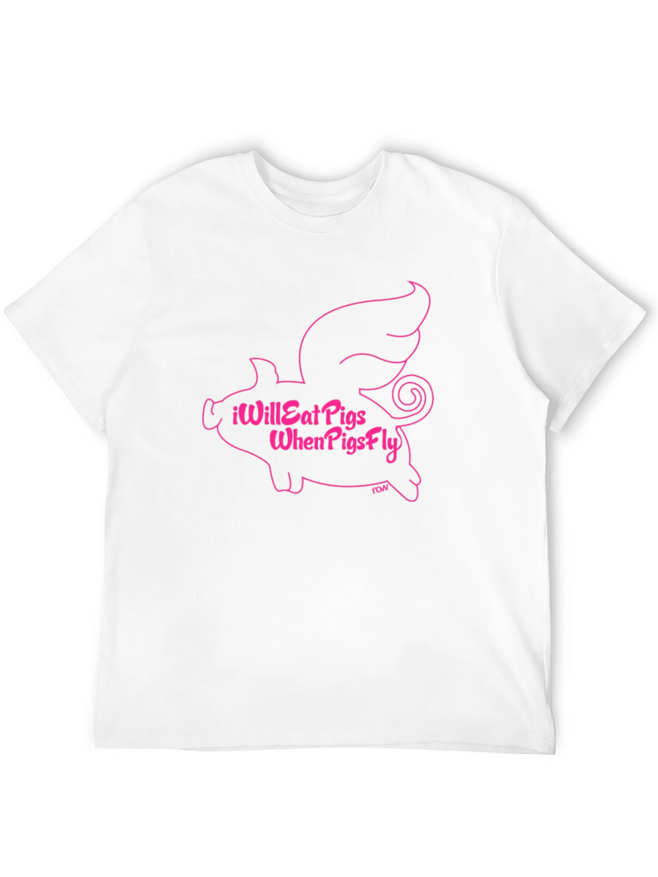 I Will Eat Pigs When Pigs Fly Black T-Shirt