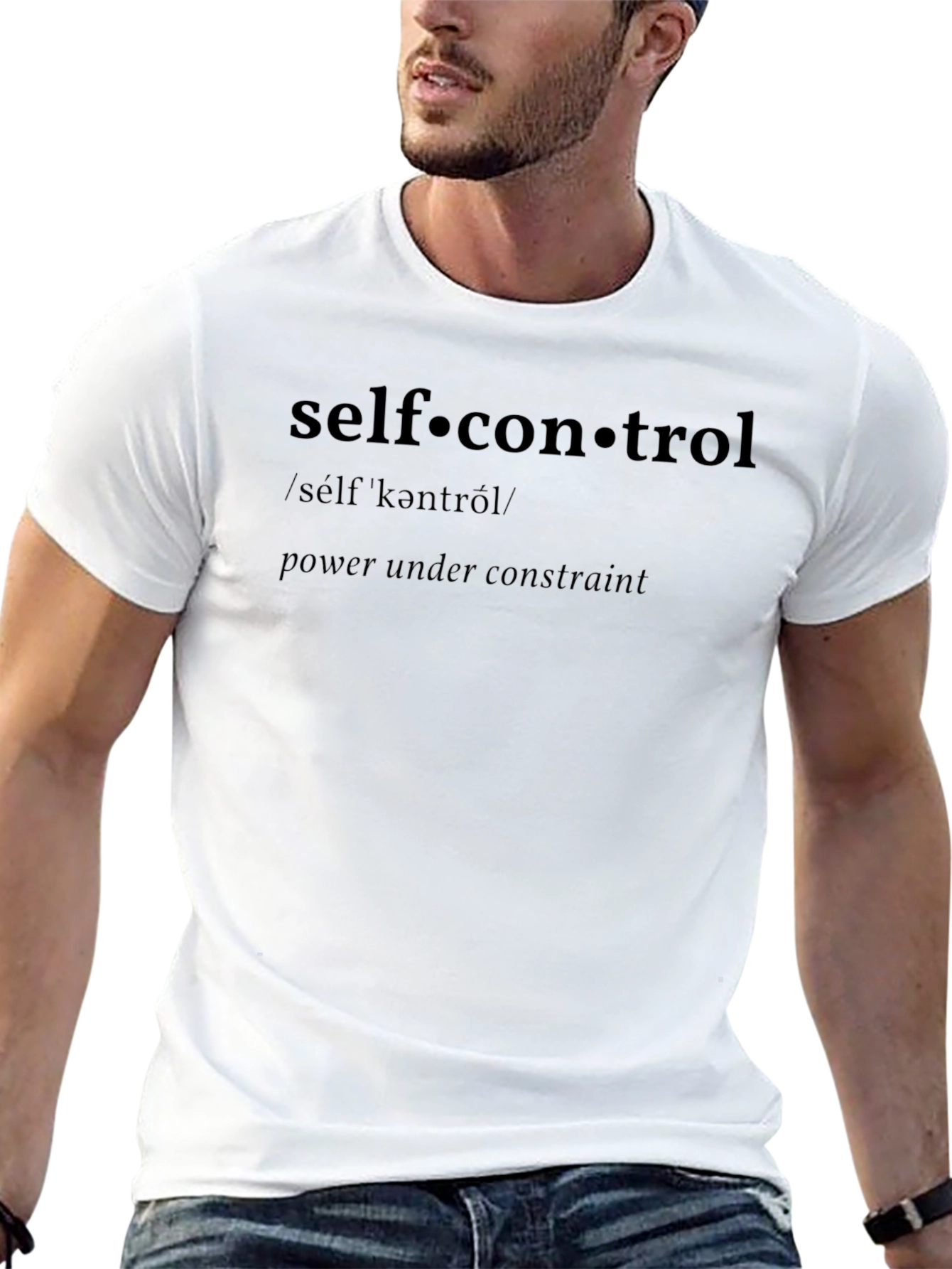 Self-Control Definition Black T-Shirt