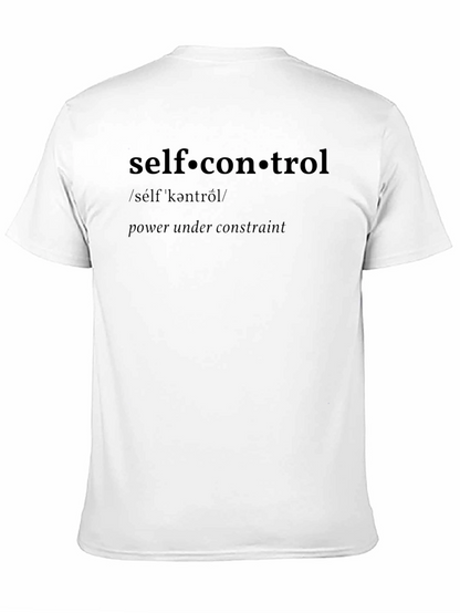 Self-Control Definition Black T-Shirt