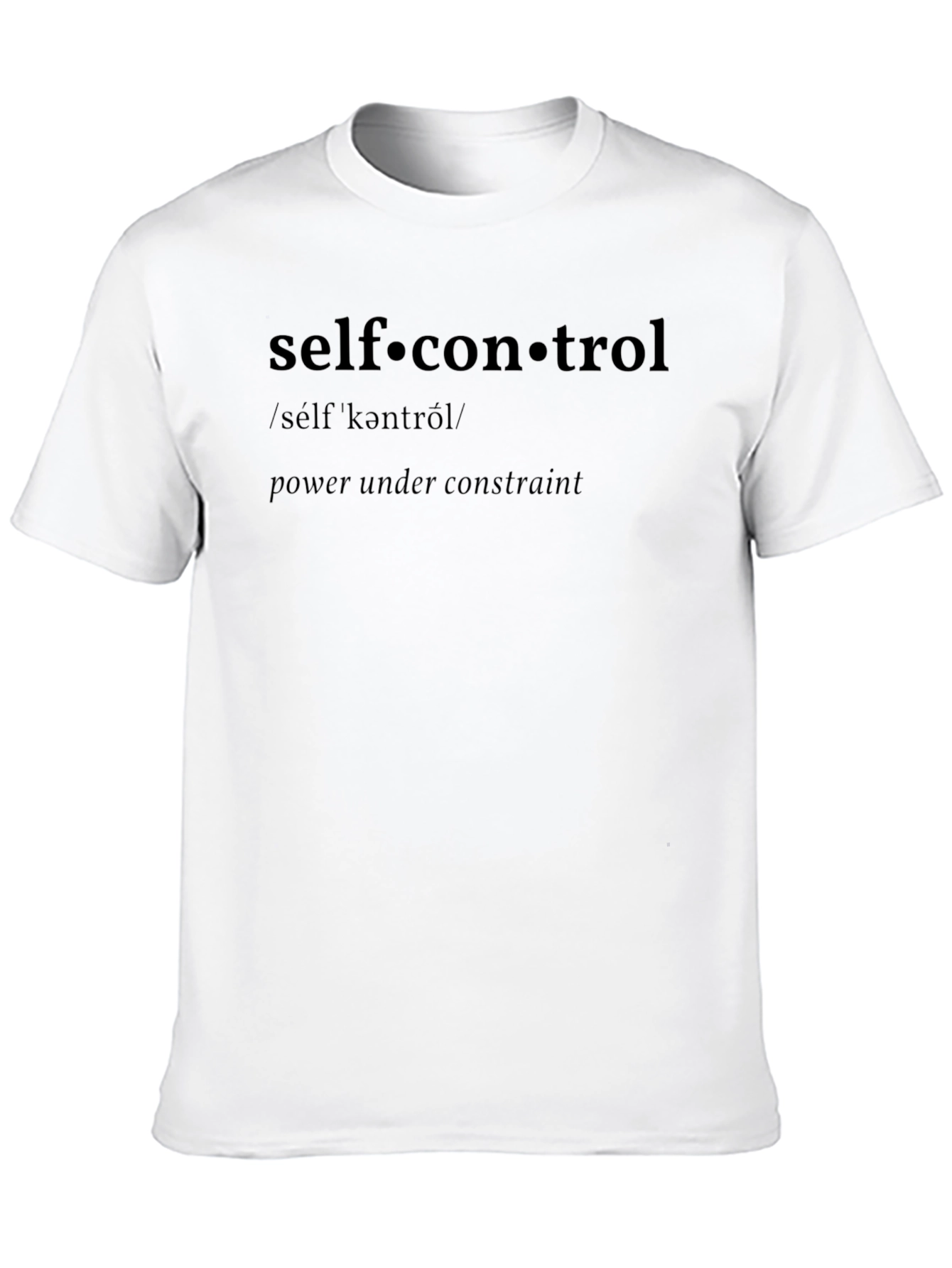 Self-Control Definition Black T-Shirt
