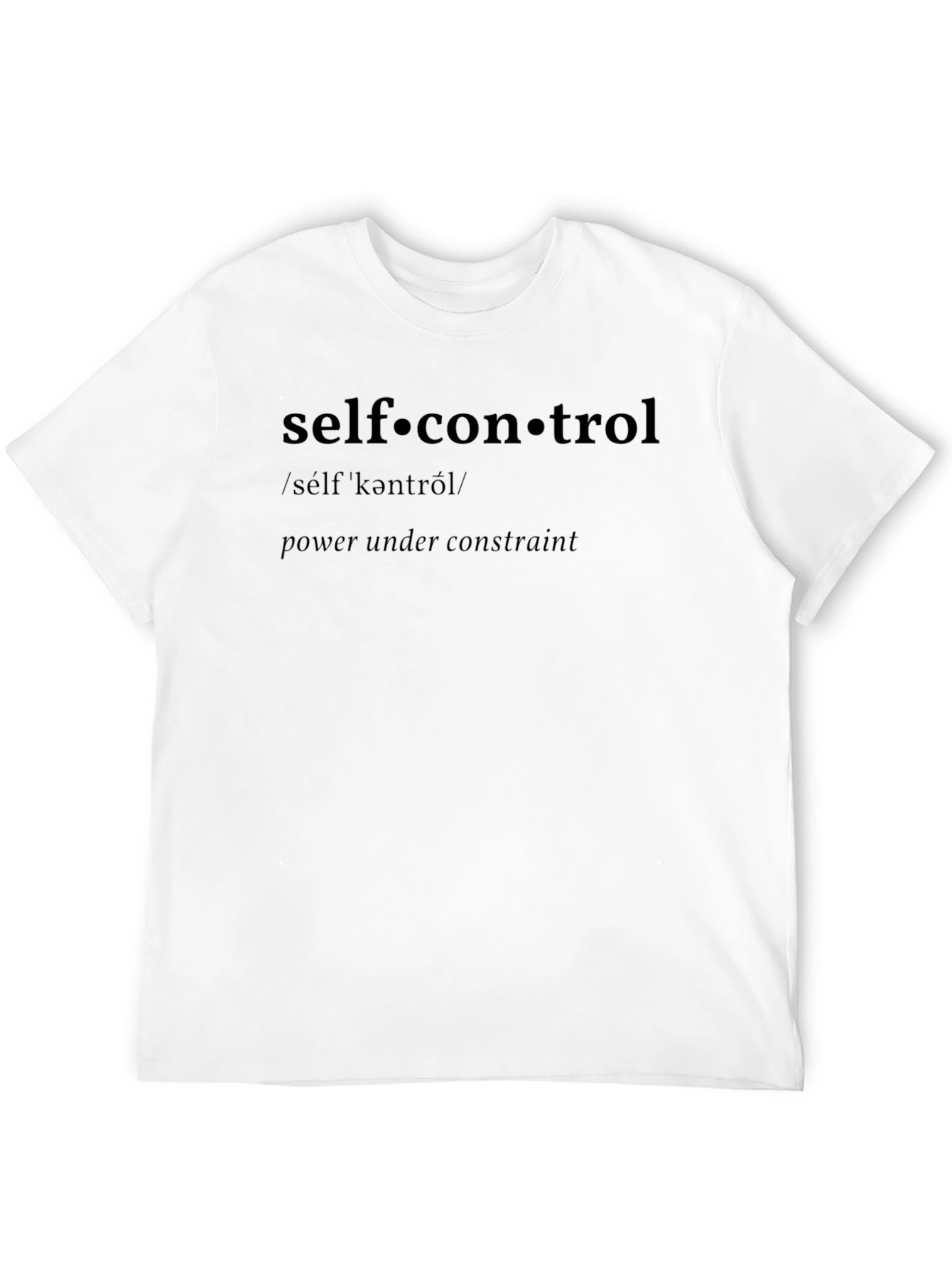 Self-Control Definition Black T-Shirt