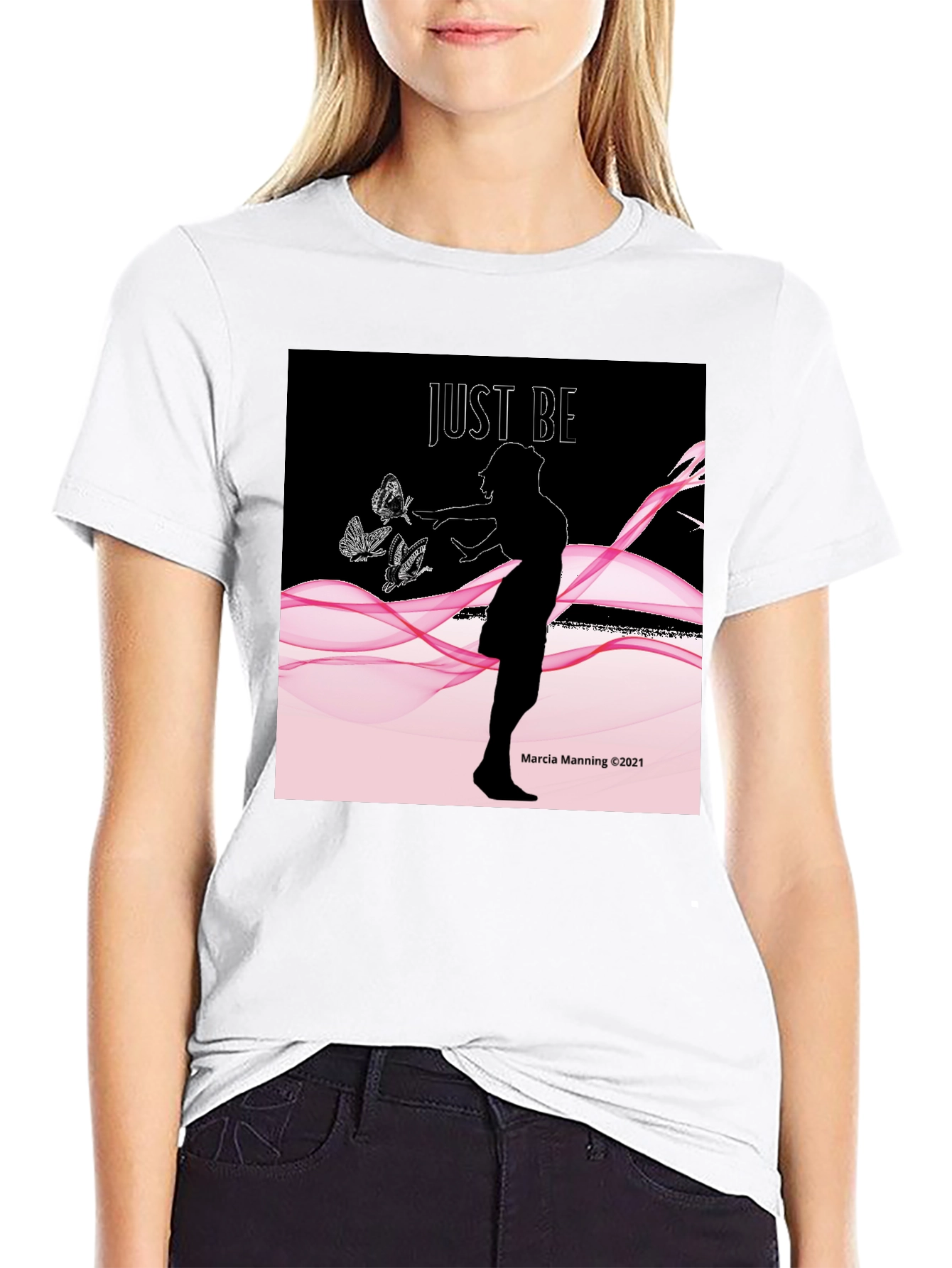 Just Be Womens Graphic Tee - Relaxed Fit