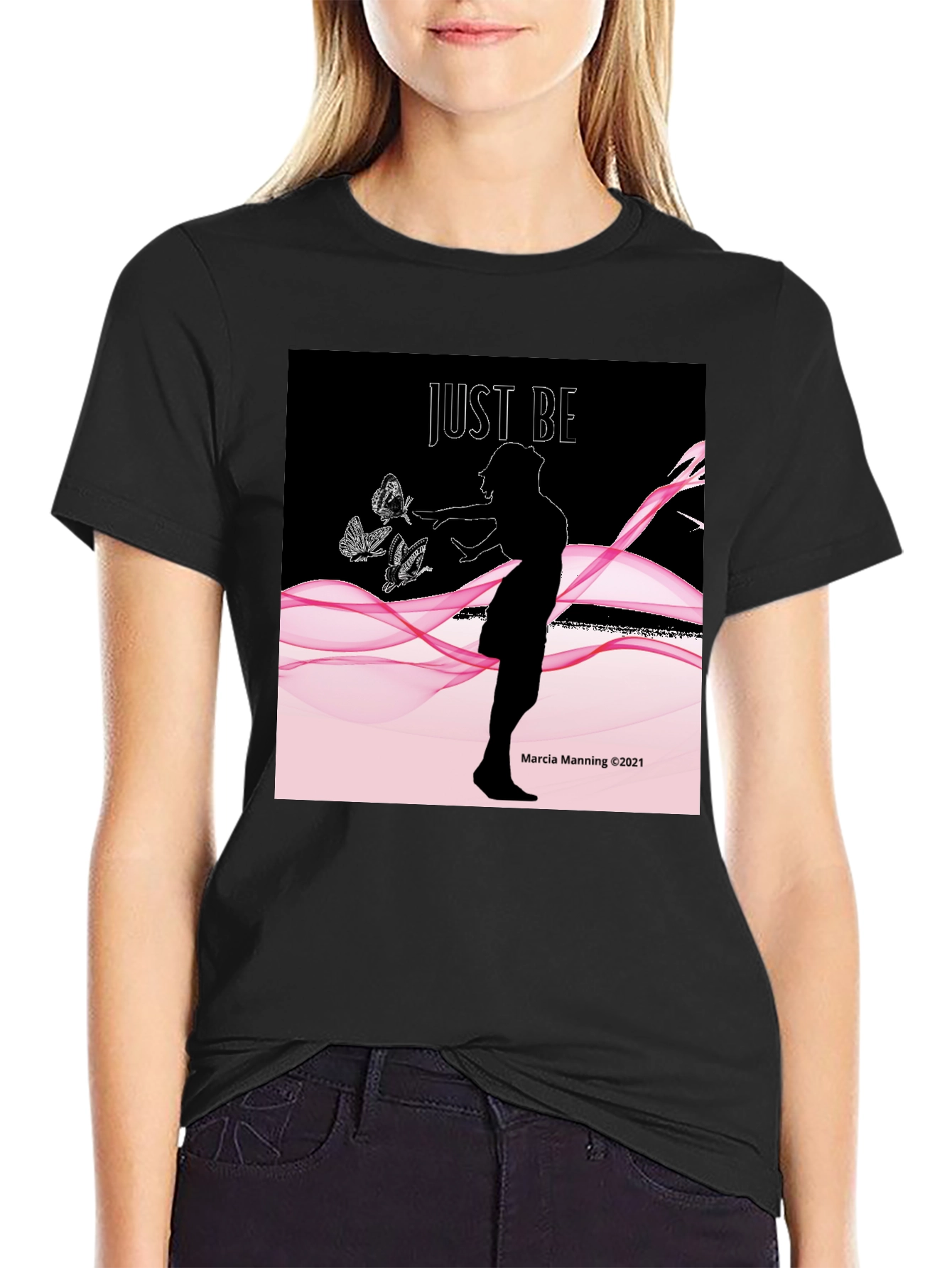Just Be Womens Graphic Tee - Relaxed Fit