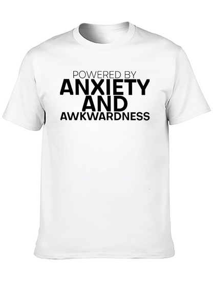 Anxiety & Awkwardness Graphic Tee - Funny Slogan Shirt