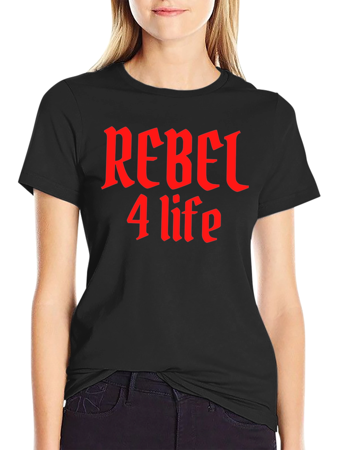Rebel 4 Life Black T-Shirt - Edgy Style