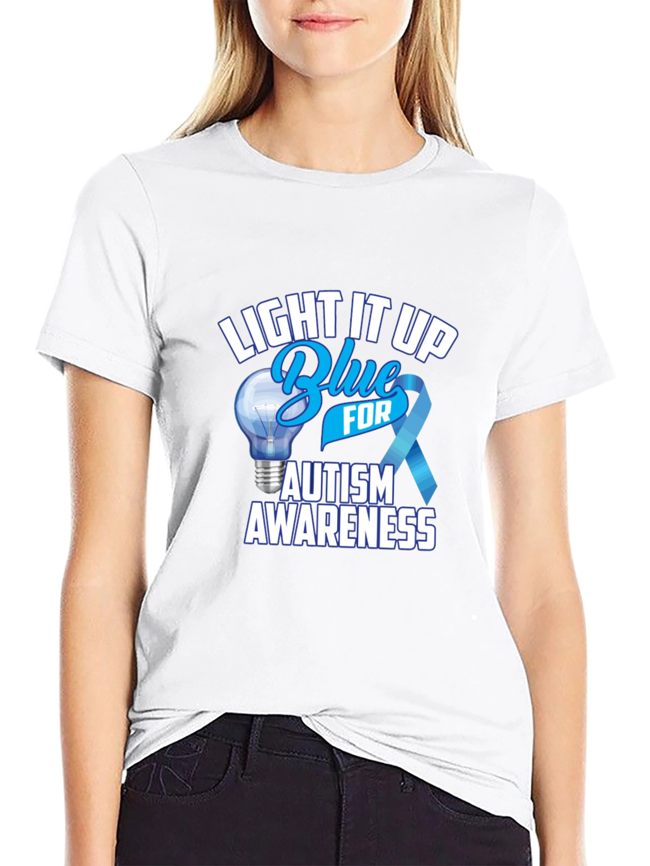 Autism Awareness T-Shirt - Light It Up Blue