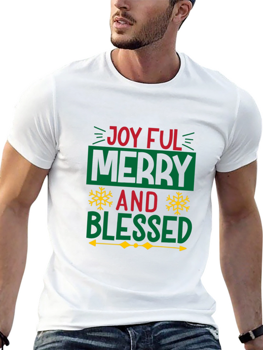 Joyful Merry and Blessed Graphic T-Shirt