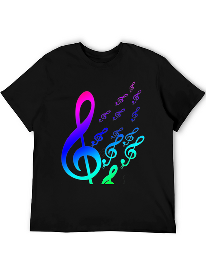 Rainbow Music Notes Graphic Tee