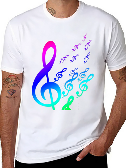 Rainbow Music Notes Graphic Tee