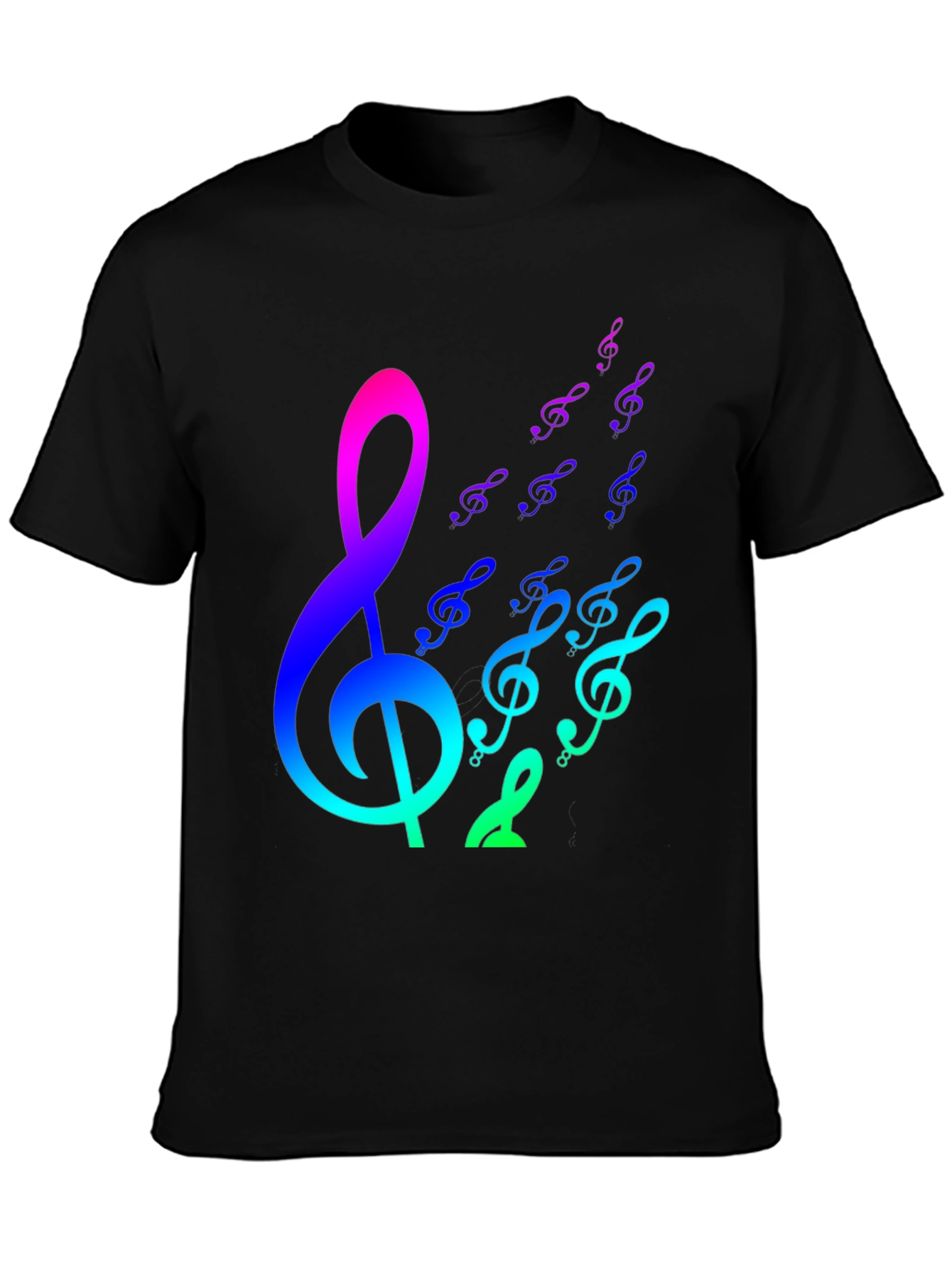 Rainbow Music Notes Graphic Tee