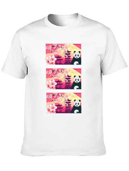 Panda & Japanese Landmark T-Shirt