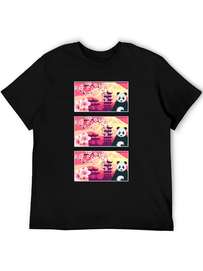 Panda & Japanese Landmark T-Shirt