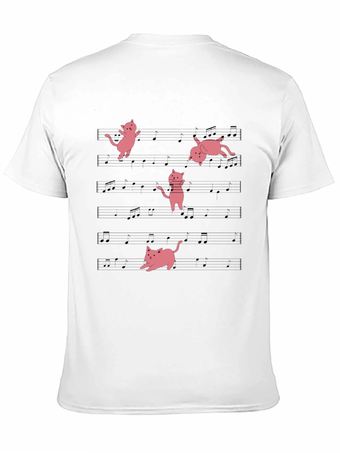 Musical Cat T-Shirt - Black