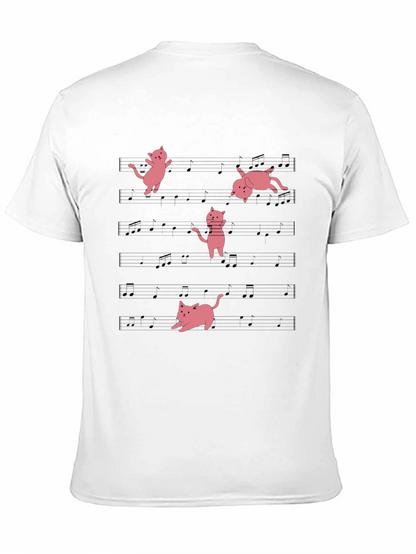 Musical Cat T-Shirt - Black
