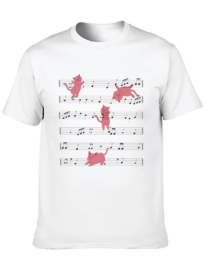 Musical Cat T-Shirt - Black