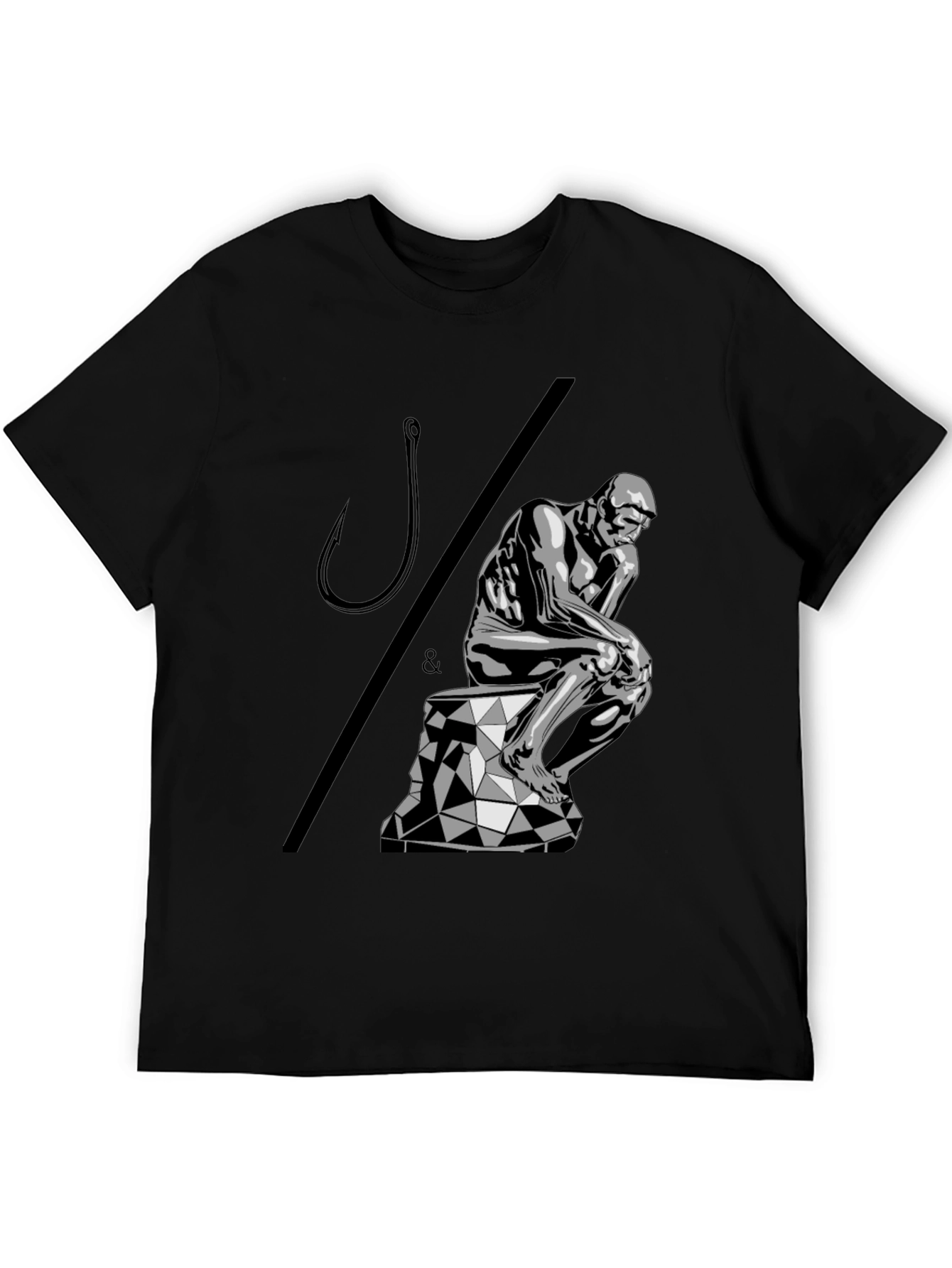 Philosophical Angler T-Shirt: Think & Hook!
