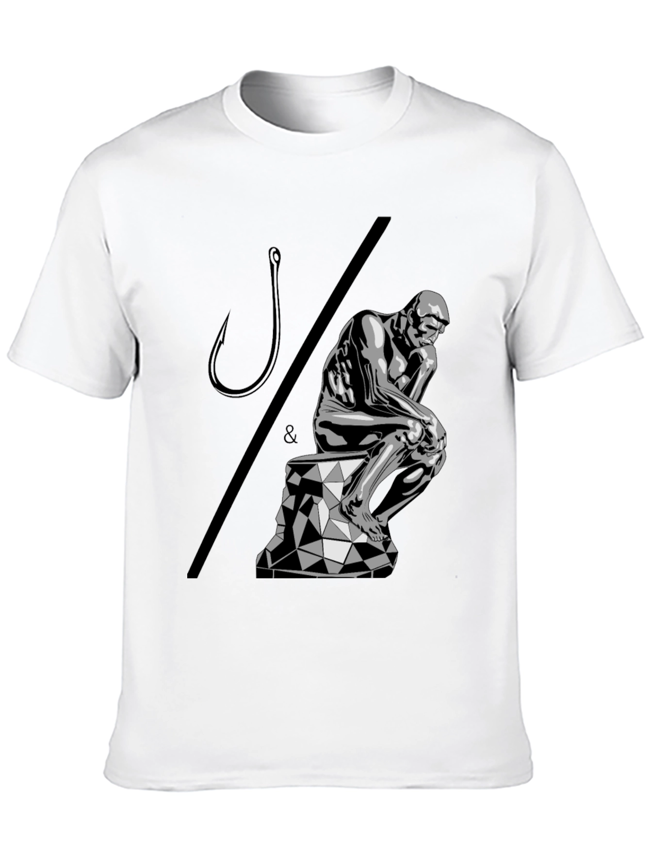 Philosophical Angler T-Shirt: Think & Hook!