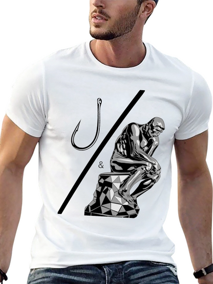 Philosophical Angler T-Shirt: Think & Hook!