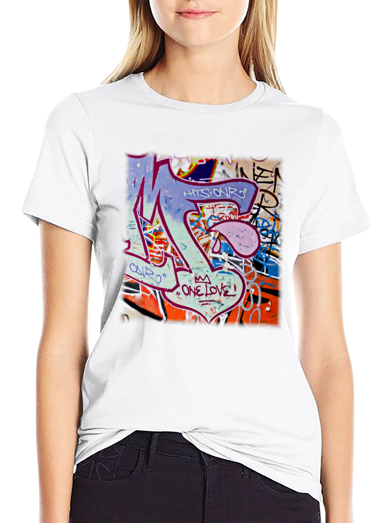 Graffiti Art Graphic Print T-Shirt