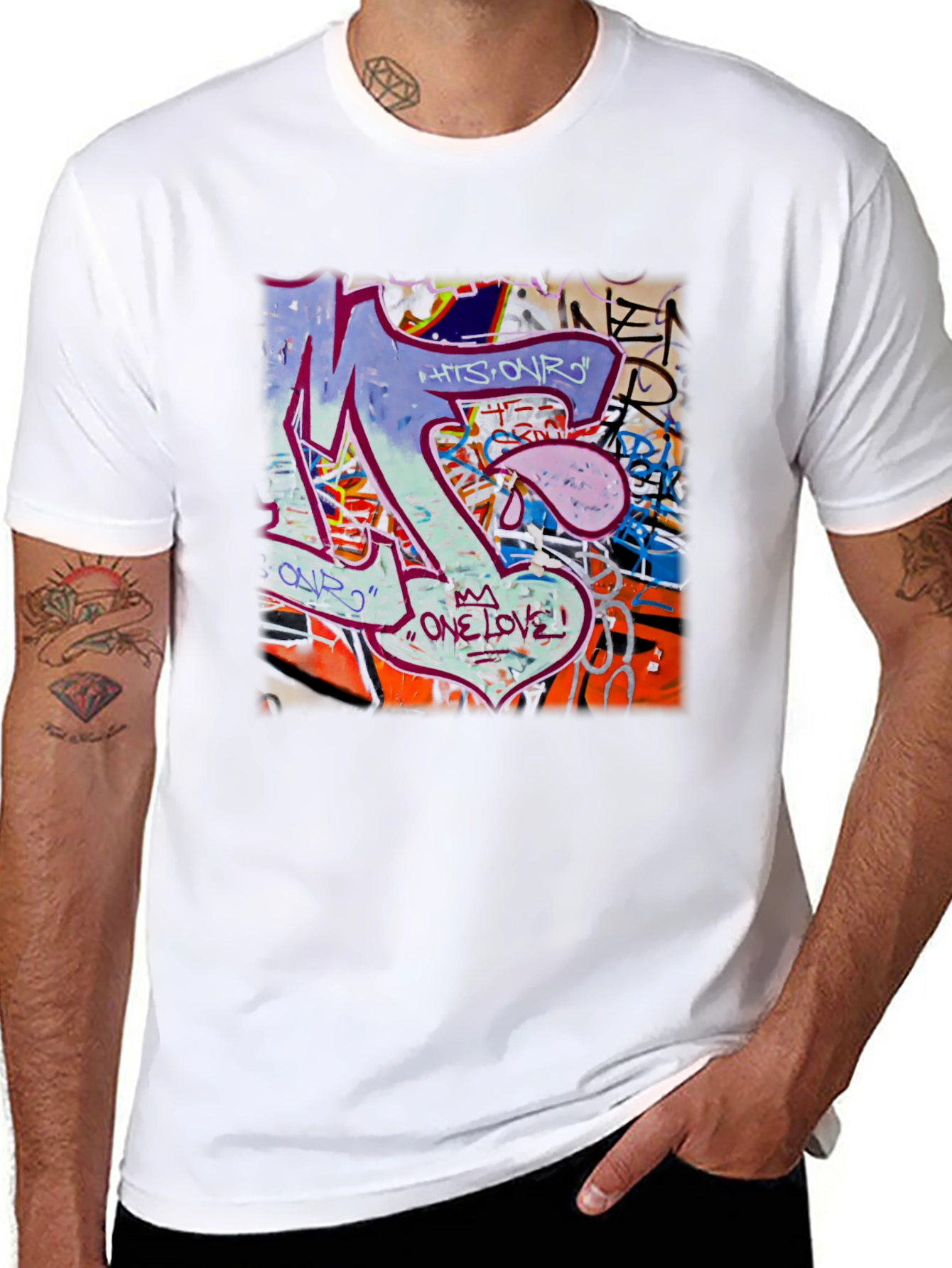 Graffiti Art Graphic Print T-Shirt