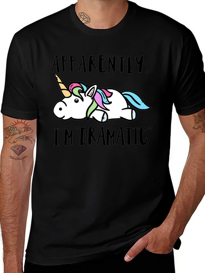 Apparently Im Dramatic Unicorn Graphic T-Shirt
