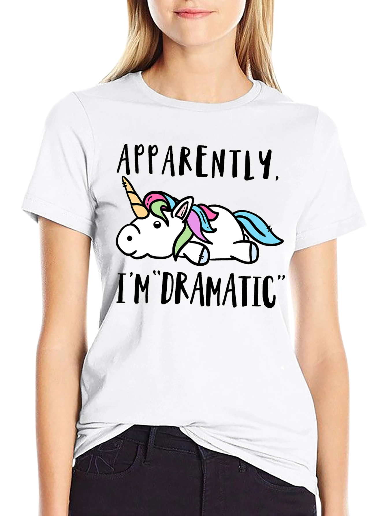 Apparently Im Dramatic Unicorn Graphic T-Shirt