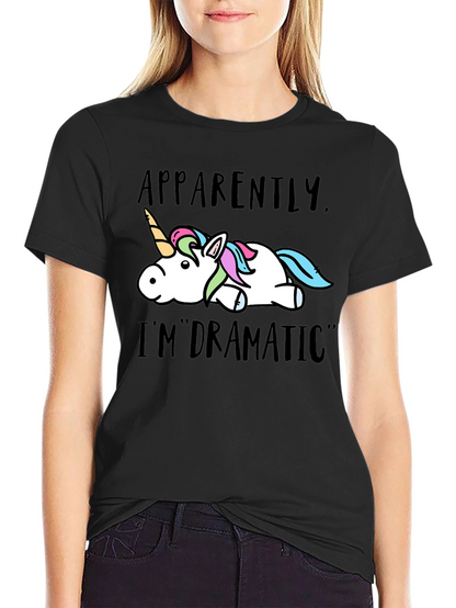 Apparently Im Dramatic Unicorn Graphic T-Shirt
