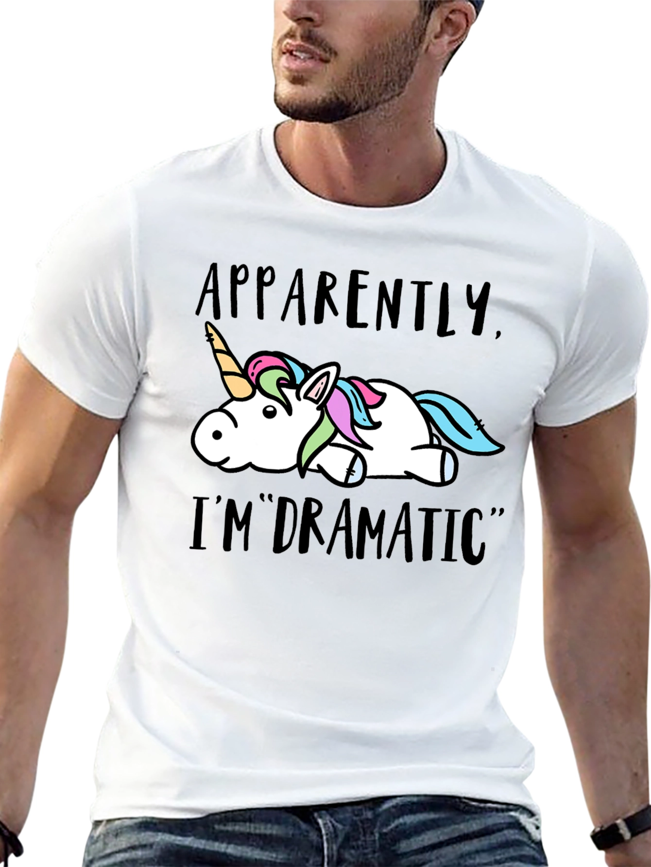 Apparently Im Dramatic Unicorn Graphic T-Shirt