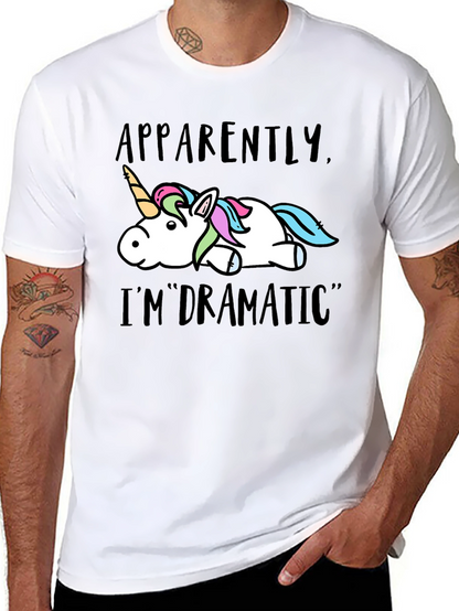 Apparently Im Dramatic Unicorn Graphic T-Shirt