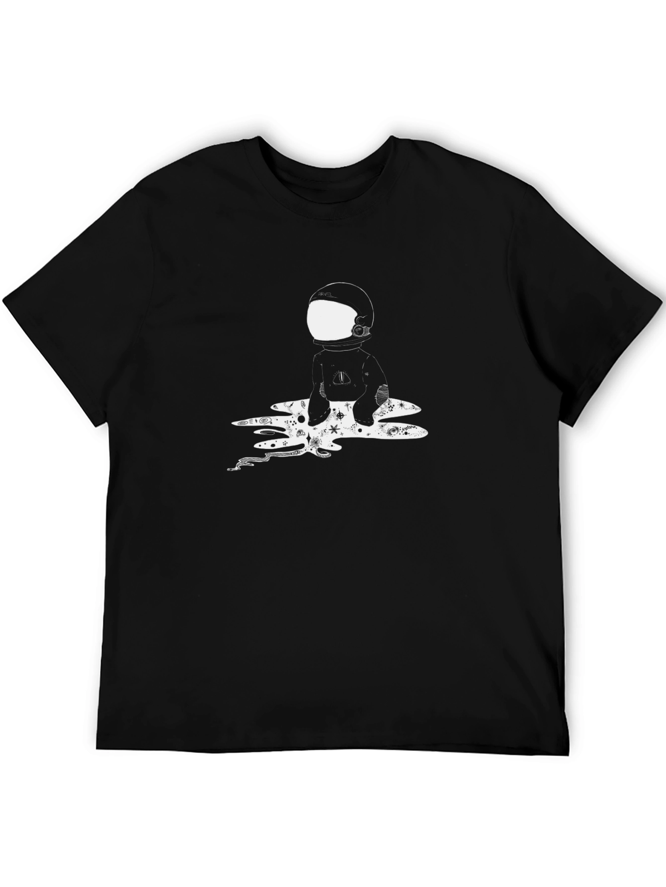 Astronaut Graphic Tee - Black Cotton T-Shirt