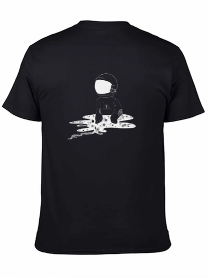 Astronaut Graphic Tee - Black Cotton T-Shirt