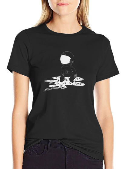 Astronaut Graphic Tee - Black Cotton T-Shirt