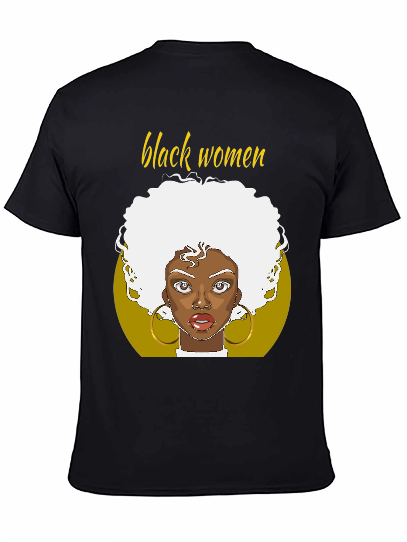 Black Women Graphic Tee - Afro Art T-Shirt