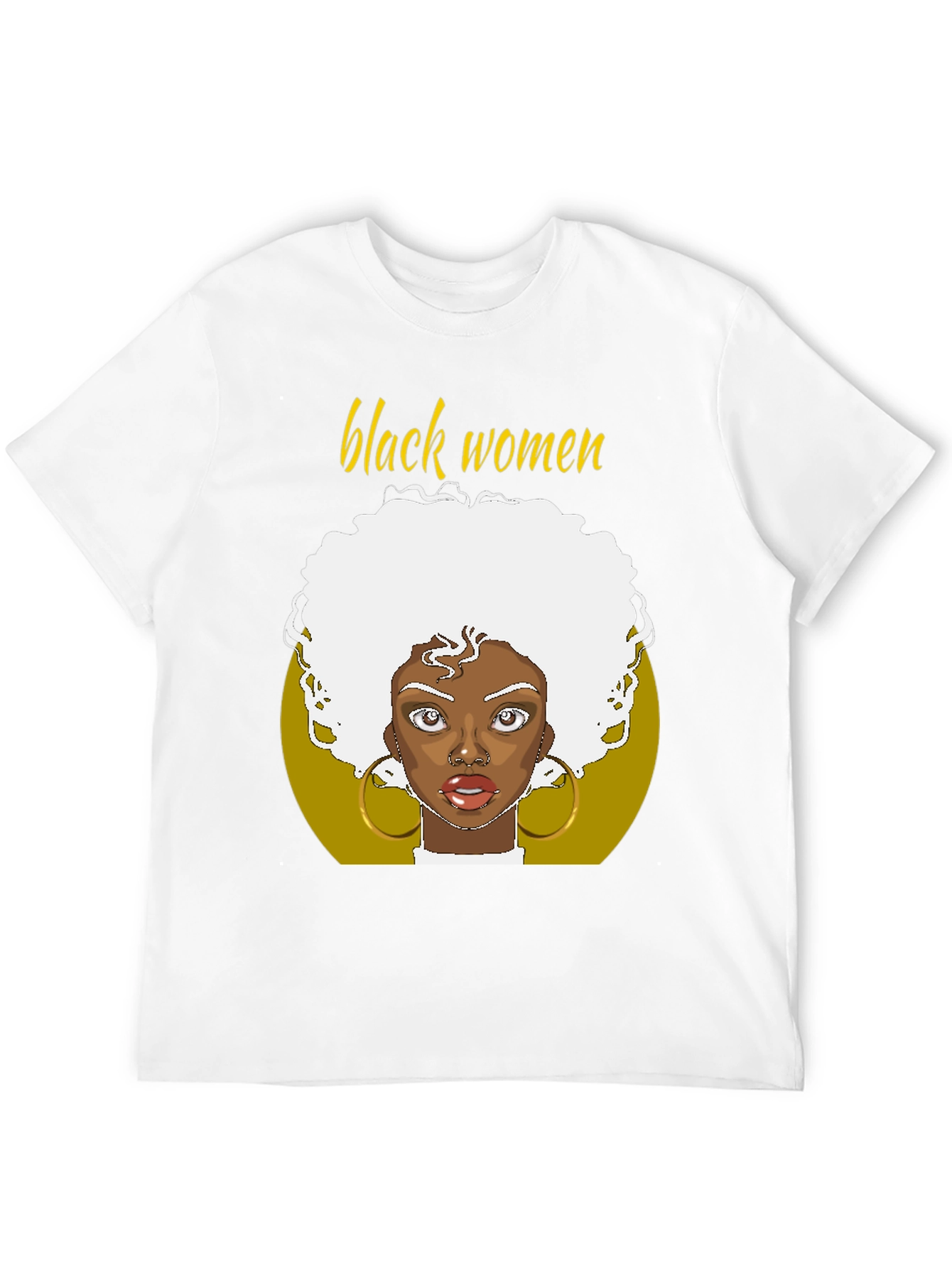 Black Women Graphic Tee - Afro Art T-Shirt