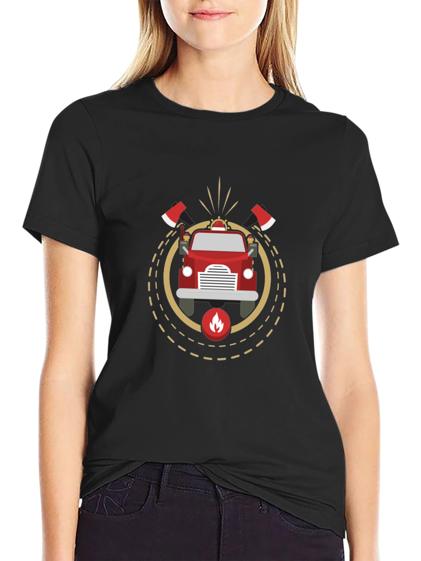 Firefighter Truck T-Shirt - Stylish Graphic Tee