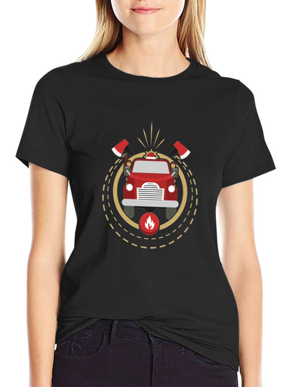 Firefighter Truck T-Shirt - Stylish Graphic Tee