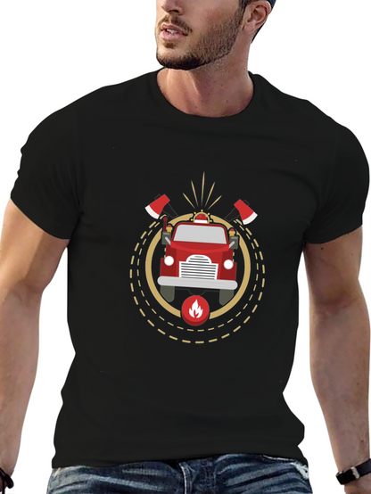 Firefighter Truck T-Shirt - Stylish Graphic Tee