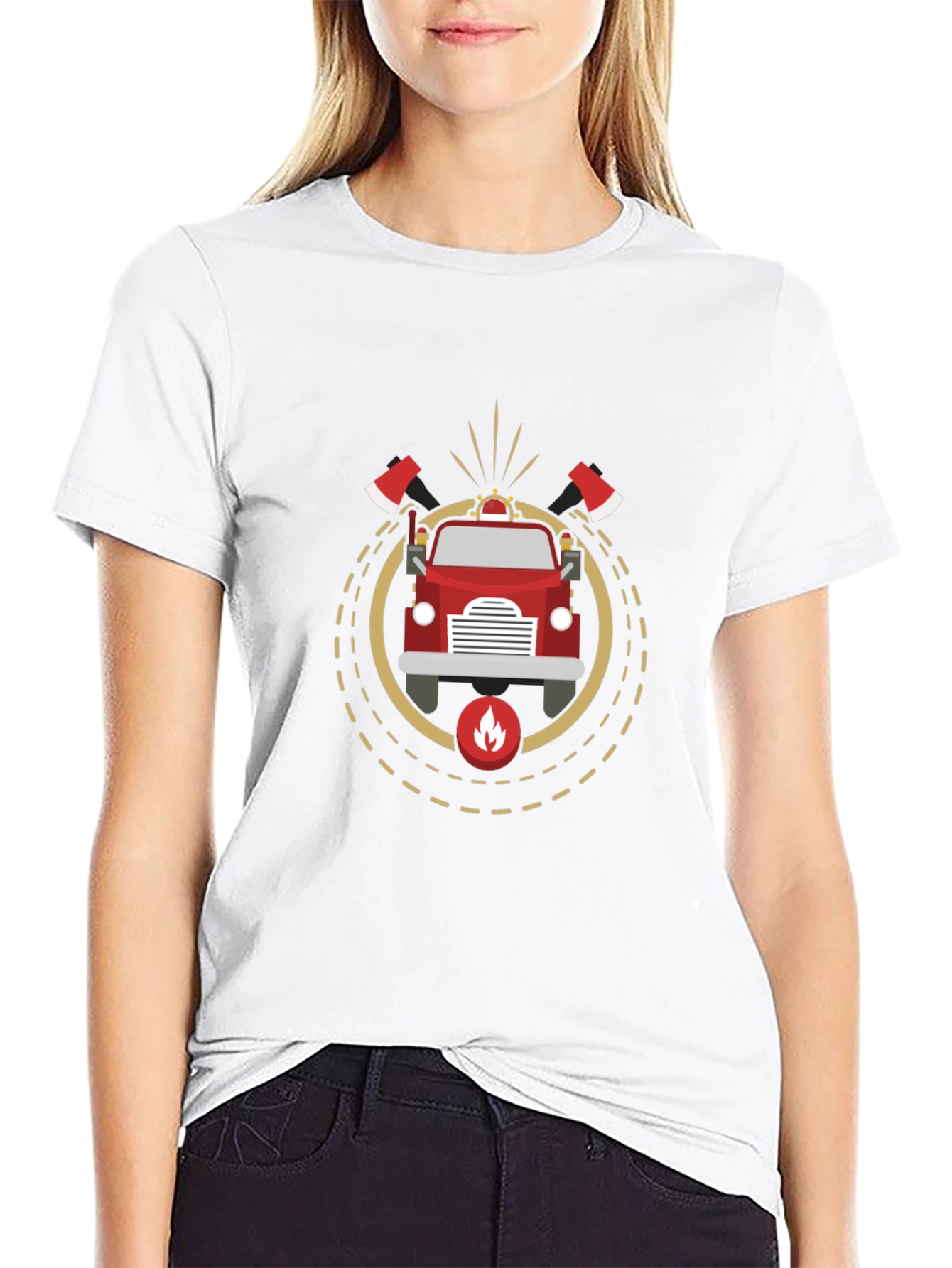 Firefighter Truck T-Shirt - Stylish Graphic Tee