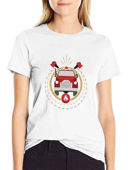 Firefighter Truck T-Shirt - Stylish Graphic Tee