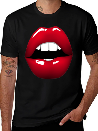 Bold Lip Graphic Tee - Stylish Statement Shirt